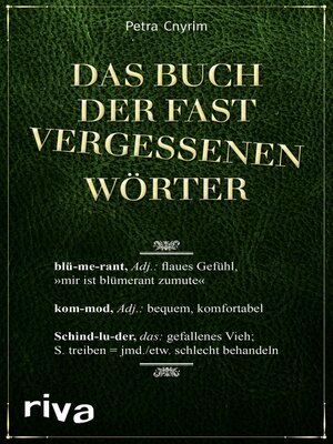 cover image of Das Buch der fast vergessenen Wörter